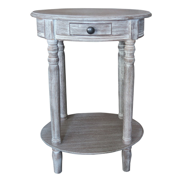 Woodbury Oval Accent Table with Drawer - 6 Finishes